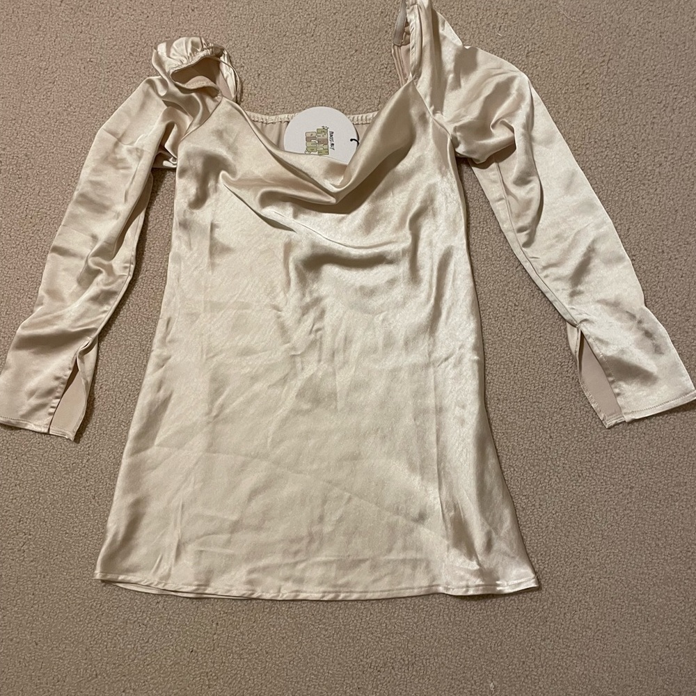 mini champagne colored dress from princess polly. never worn still new